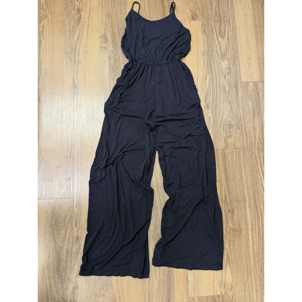 Ava Sky Fighting Eel XS Black Tank Jumpsuit Hawaiian Resort Beach